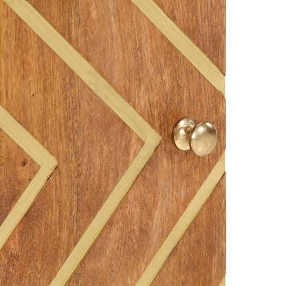 Mobiletto da Bagno Marrone e Nero 38x33,5x58 cm Legno di Mango - homemem39