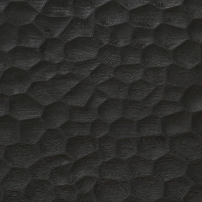 Comodino Nero 40x33x46 cm in Legno Massello di Mango