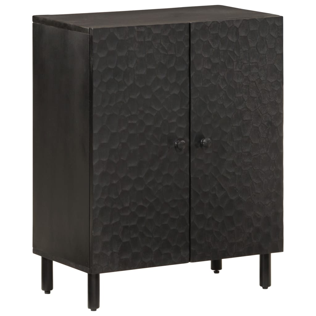 Black Sideboard 60x33x75 cm in Solid Mango Wood