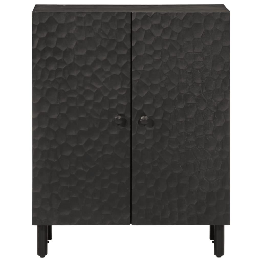 Black Sideboard 60x33x75 cm in Solid Mango Wood