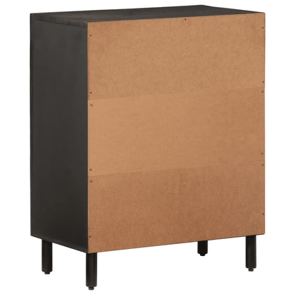 Black Sideboard 60x33x75 cm in Solid Mango Wood