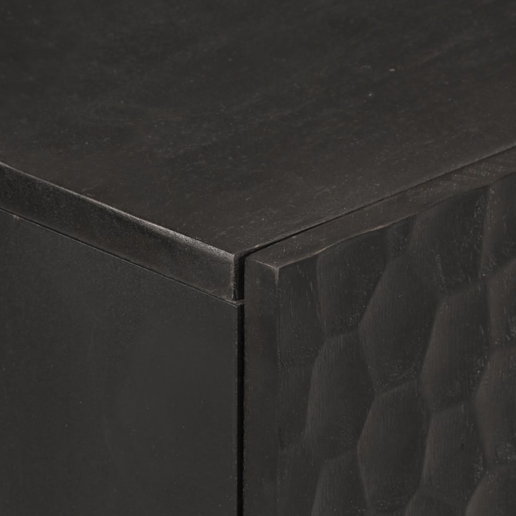 Black Sideboard 60x33x75 cm in Solid Mango Wood