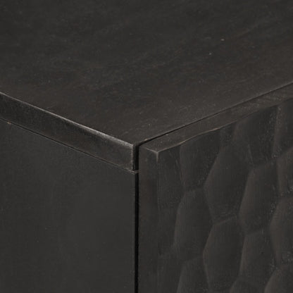 Black Sideboard 60x33x75 cm in Solid Mango Wood