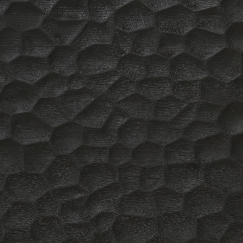 Tavolino da Salotto Nero 80x50x40 cm in Legno Massello di Mango | homemem39