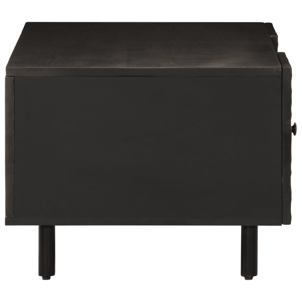Tavolino da Salotto Nero 100x54x40cm in Legno Massello di Mango | homemem39