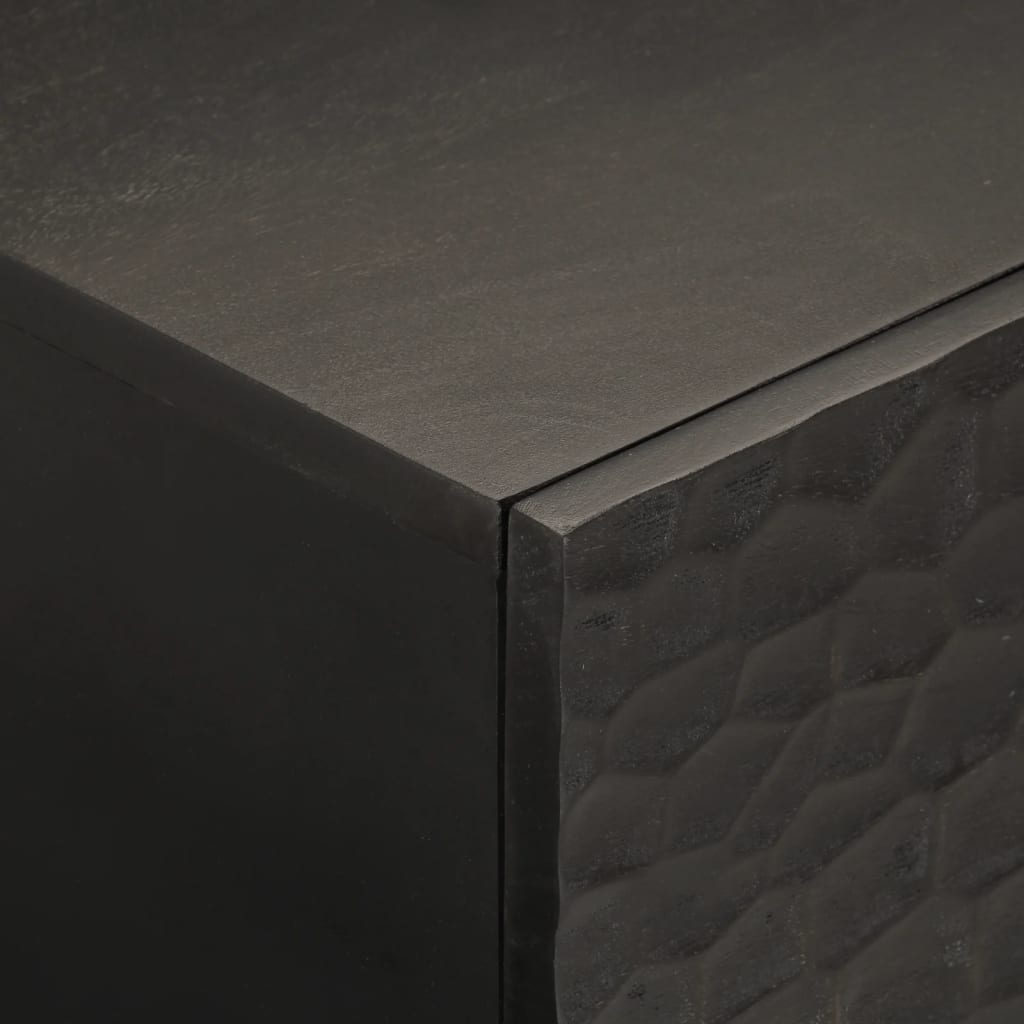 Tavolino da Salotto Nero 100x54x40cm in Legno Massello di Mango | homemem39