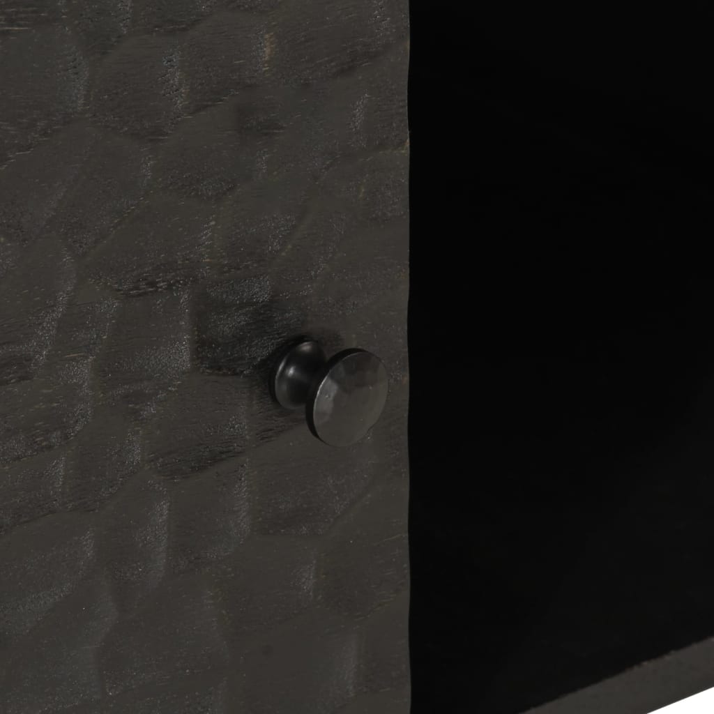 Tavolino da Salotto Nero 100x54x40cm in Legno Massello di Mango | homemem39