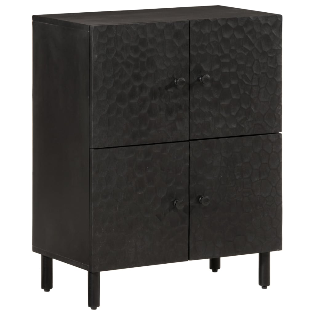 Black Sideboard 60x33x75 cm in Solid Mango Wood