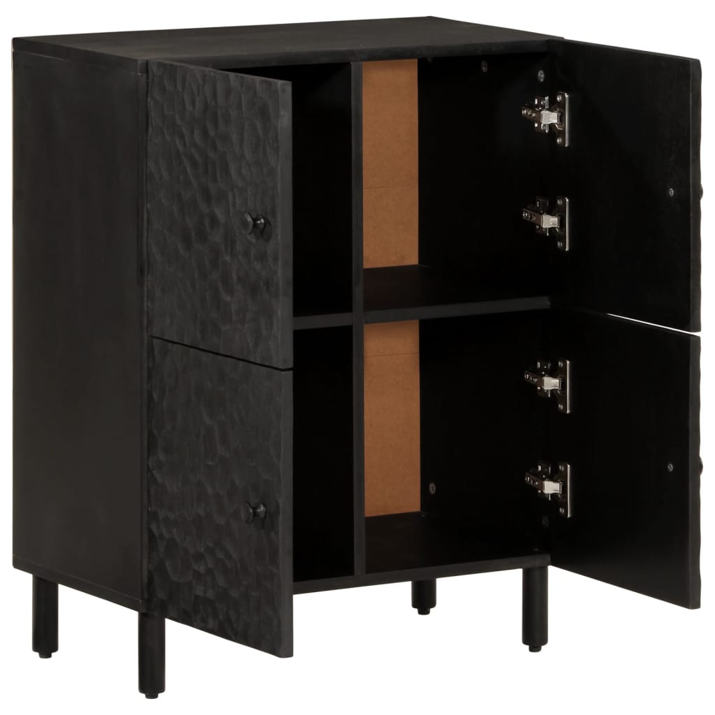 Black Sideboard 60x33x75 cm in Solid Mango Wood