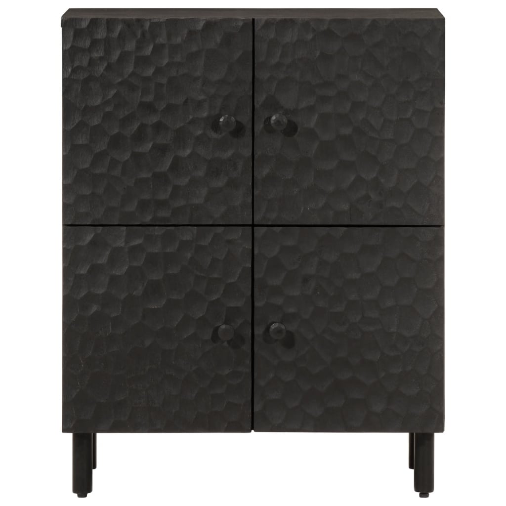 Black Sideboard 60x33x75 cm in Solid Mango Wood