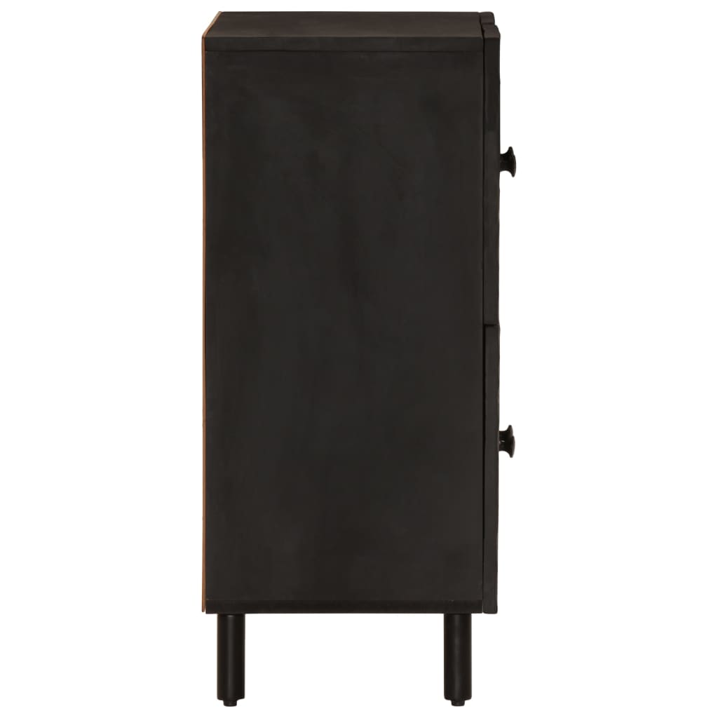 Black Sideboard 60x33x75 cm in Solid Mango Wood