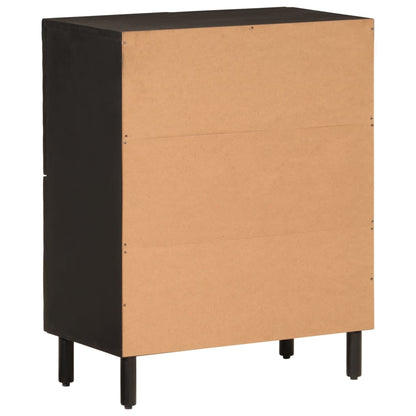 Black Sideboard 60x33x75 cm in Solid Mango Wood