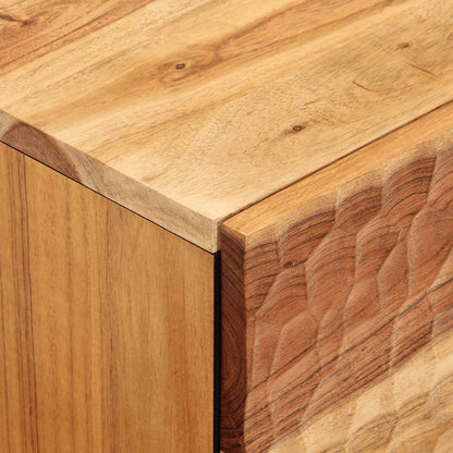 Comodini 2pz 40x33x46 cm in Legno Massello di Acacia - homemem39