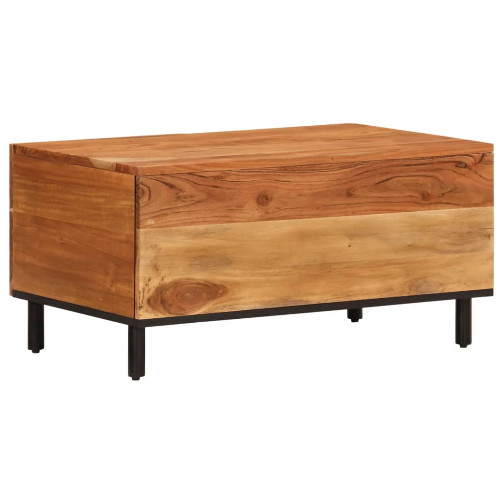 Tavolino da Salotto 80x50x40 cm Legno Massello di Acacia | homemem39