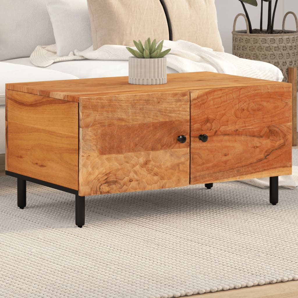Tavolino da Salotto 80x50x40 cm Legno Massello di Acacia | homemem39