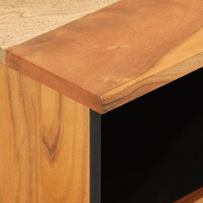 Comodini 2pz 40x33x46 cm in Legno Massello di Acacia - homemem39