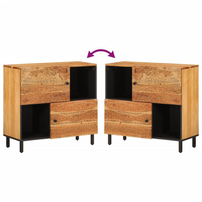 Credenza 80x33x75 cm in Legno Massello di Acacia