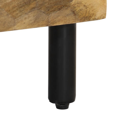 Comodini 2pz 40x33x46 cm in Legno Massello di Mango - homemem39