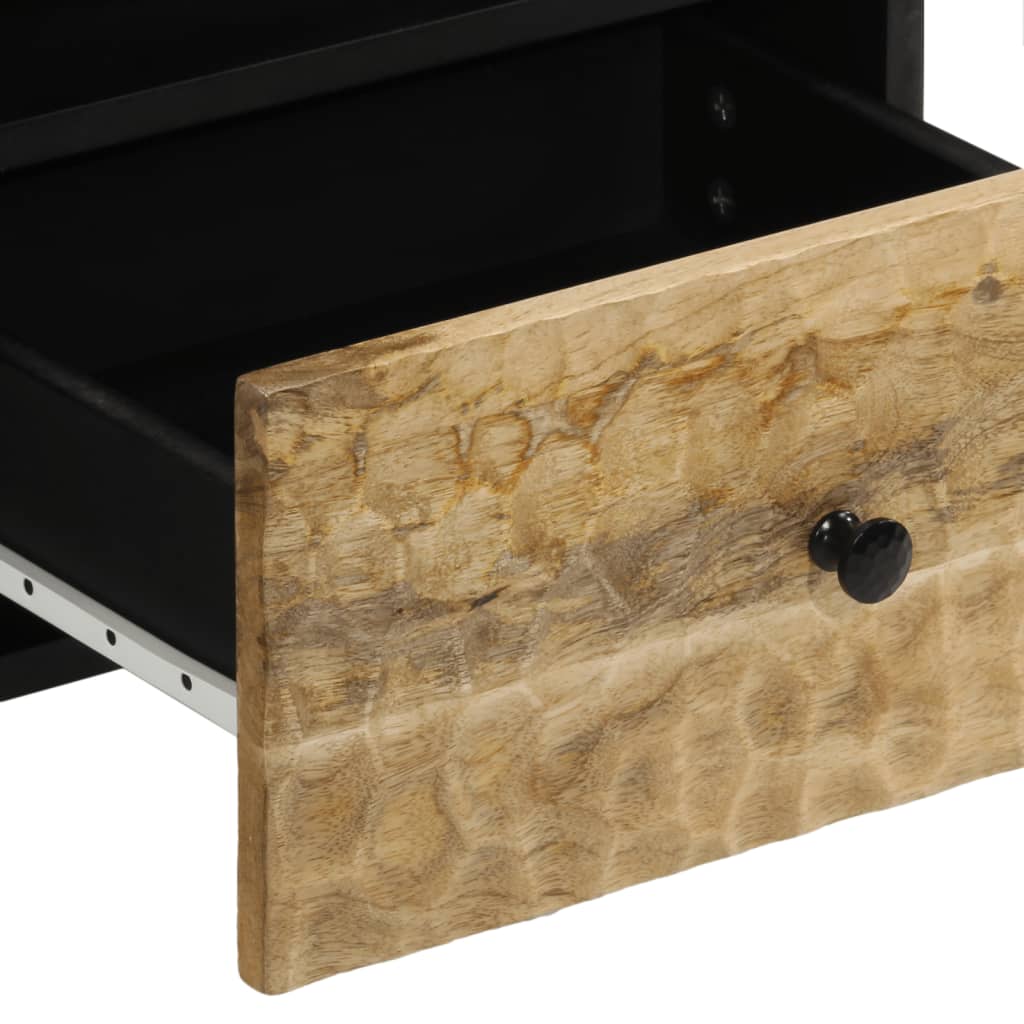 Comodini 2pz 40x33x46 cm in Legno Massello di Mango - homemem39