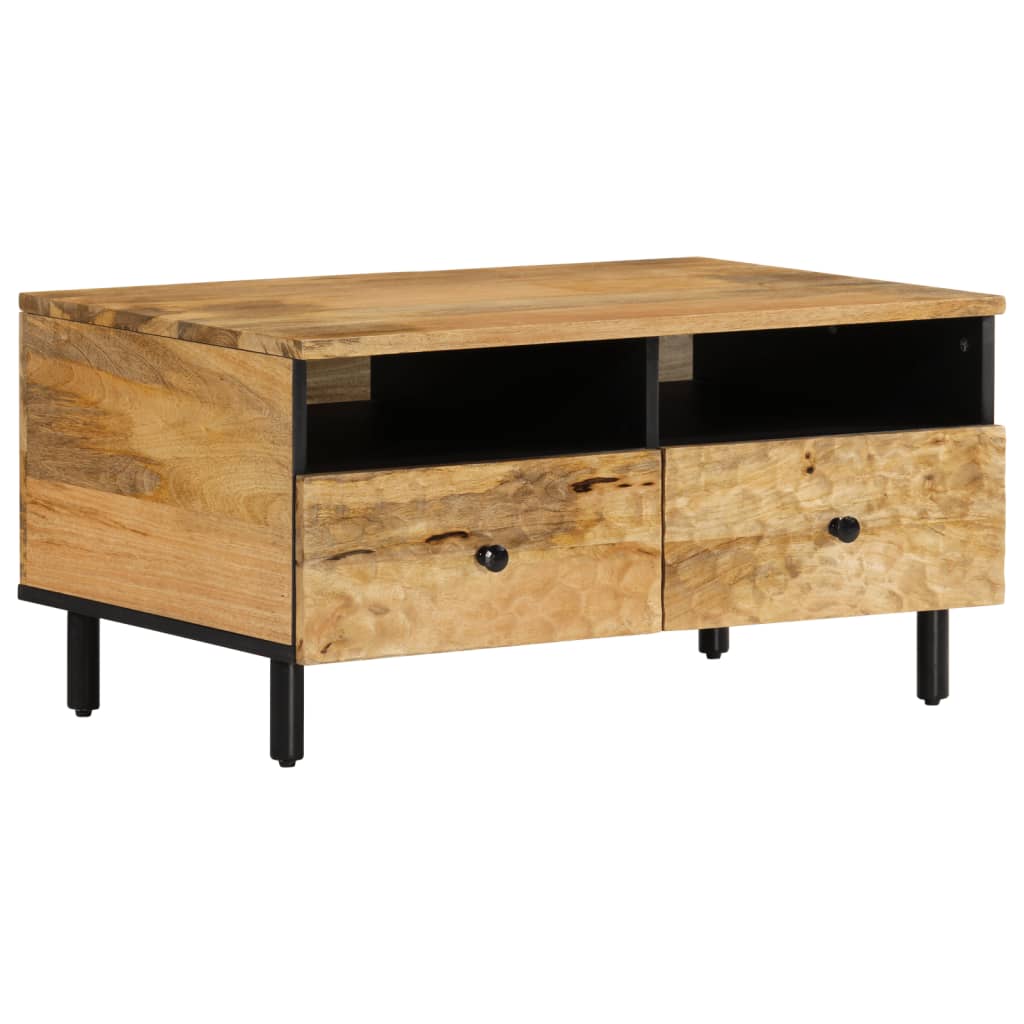 Tavolino da Salotto 80x54x40 cm in Legno Massello di Mango | homemem39