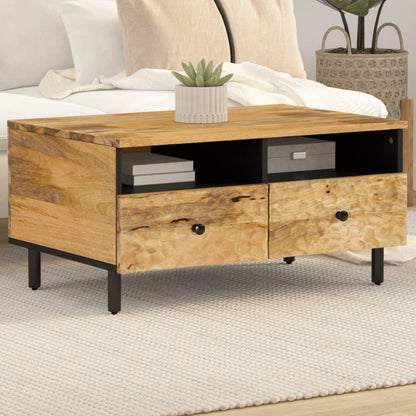 Tavolino da Salotto 80x54x40 cm in Legno Massello di Mango | homemem39