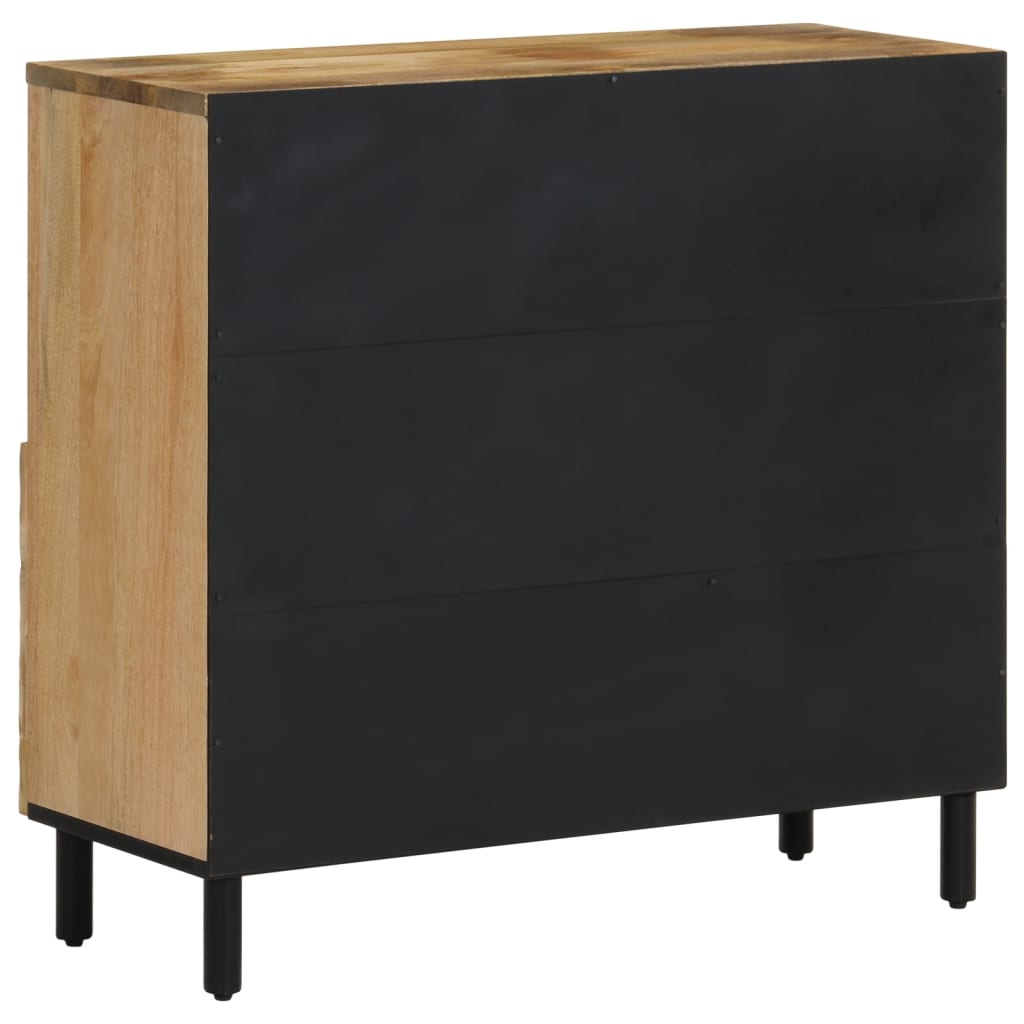 Credenza 80x33x75 cm in Legno Massello di Mango