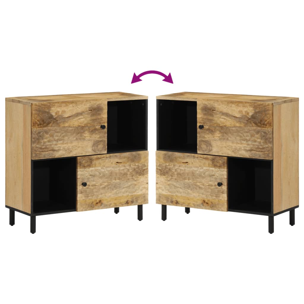 Credenza 80x33x75 cm in Legno Massello di Mango