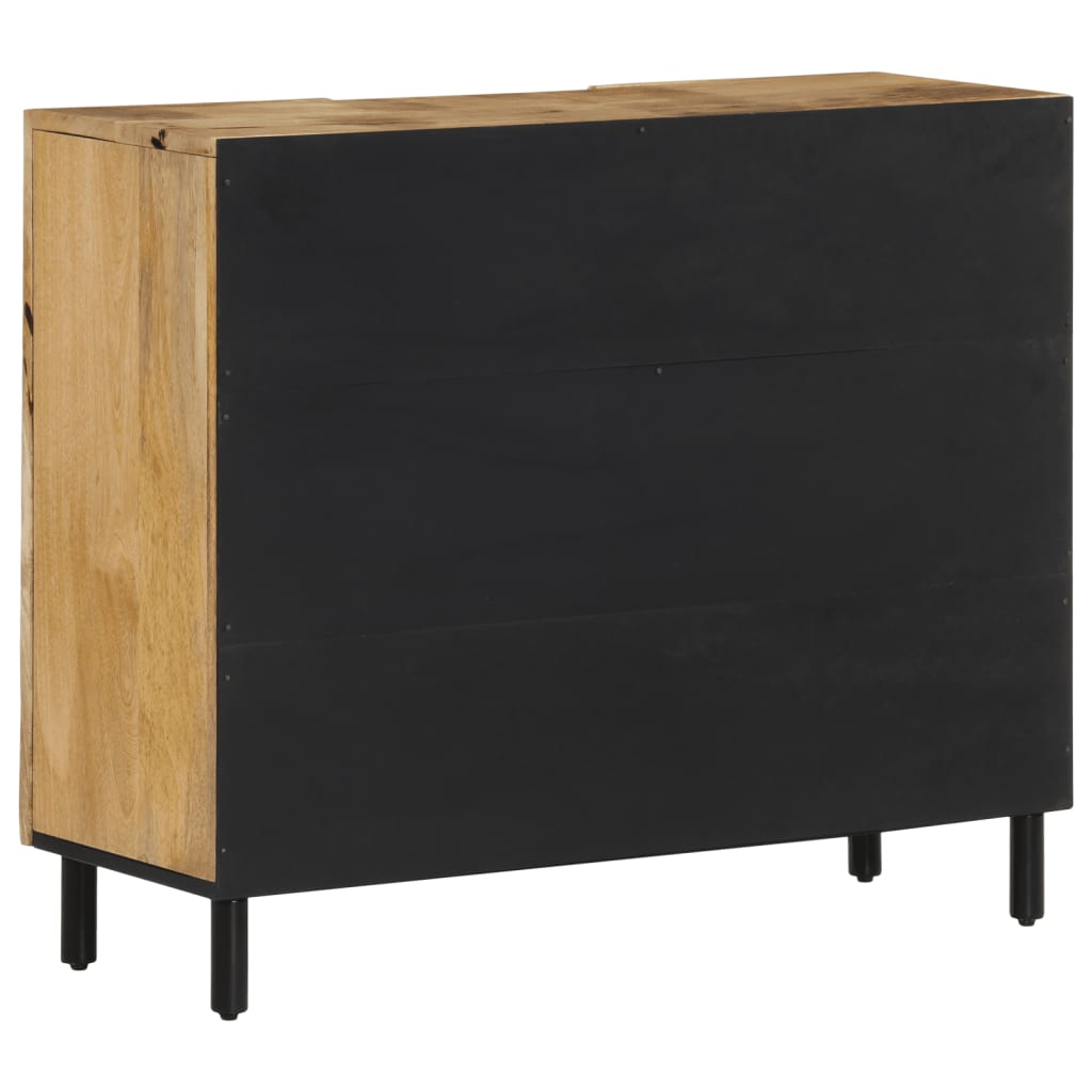 Credenza 90x33x75 cm in Legno Massello di Mango