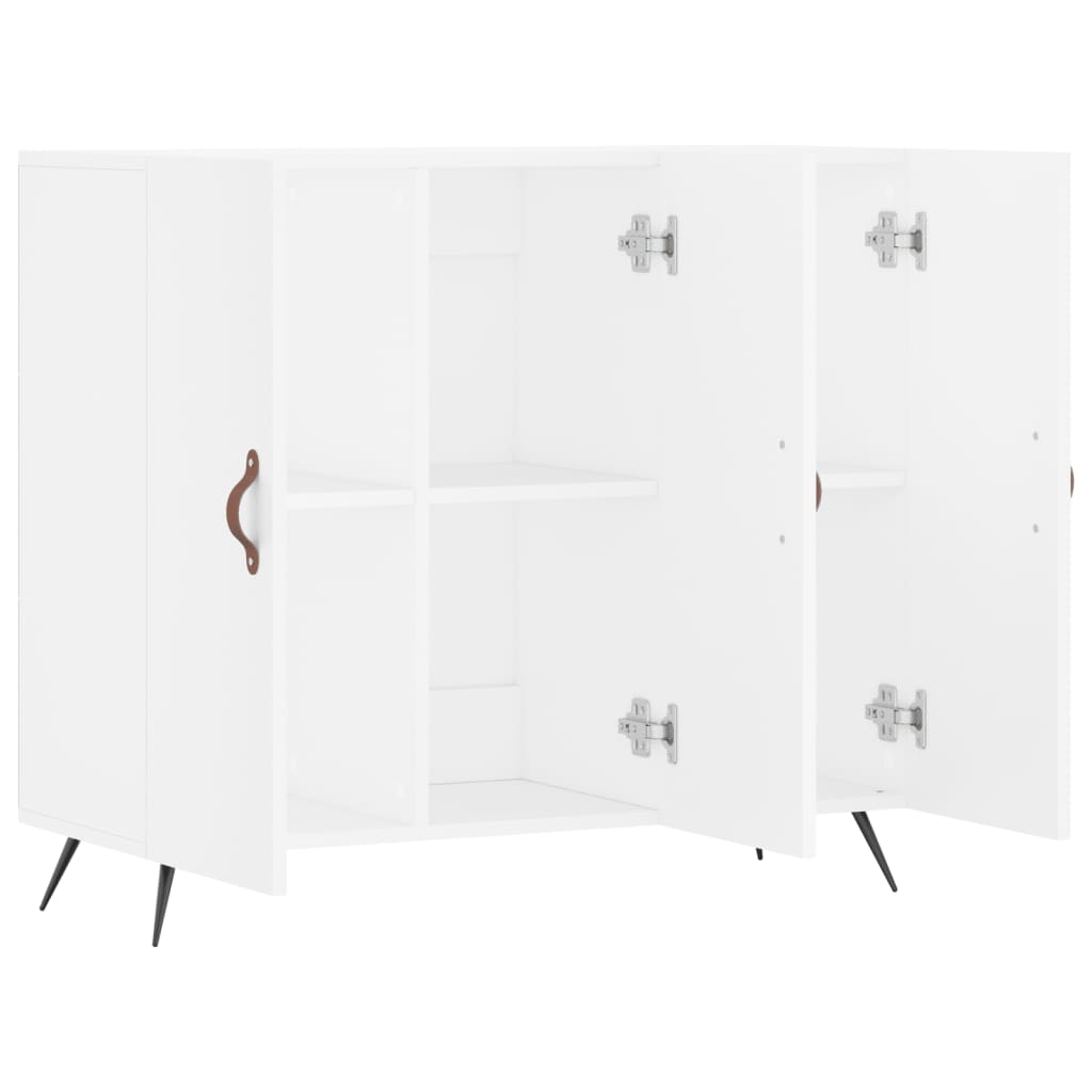 Credenza Bianca 90x34x80 cm in Legno Multistrato - homemem39
