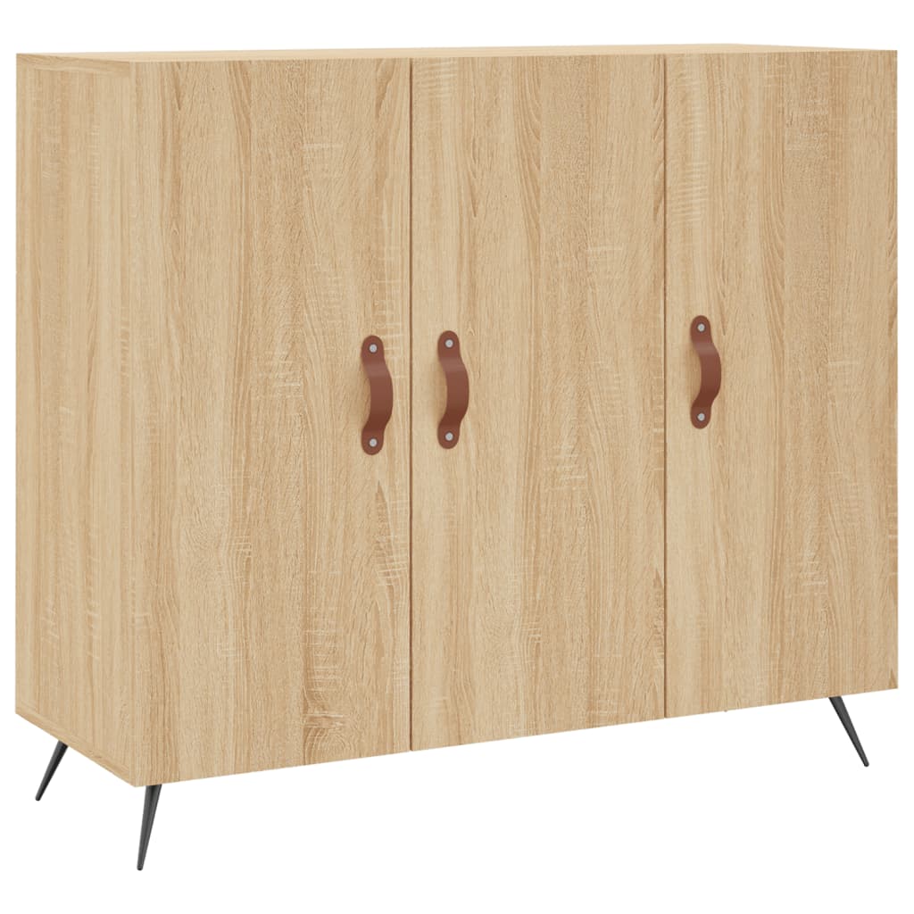 Credenza Rovere Sonoma 90x34x80 cm in Legno Multistrato - homemem39