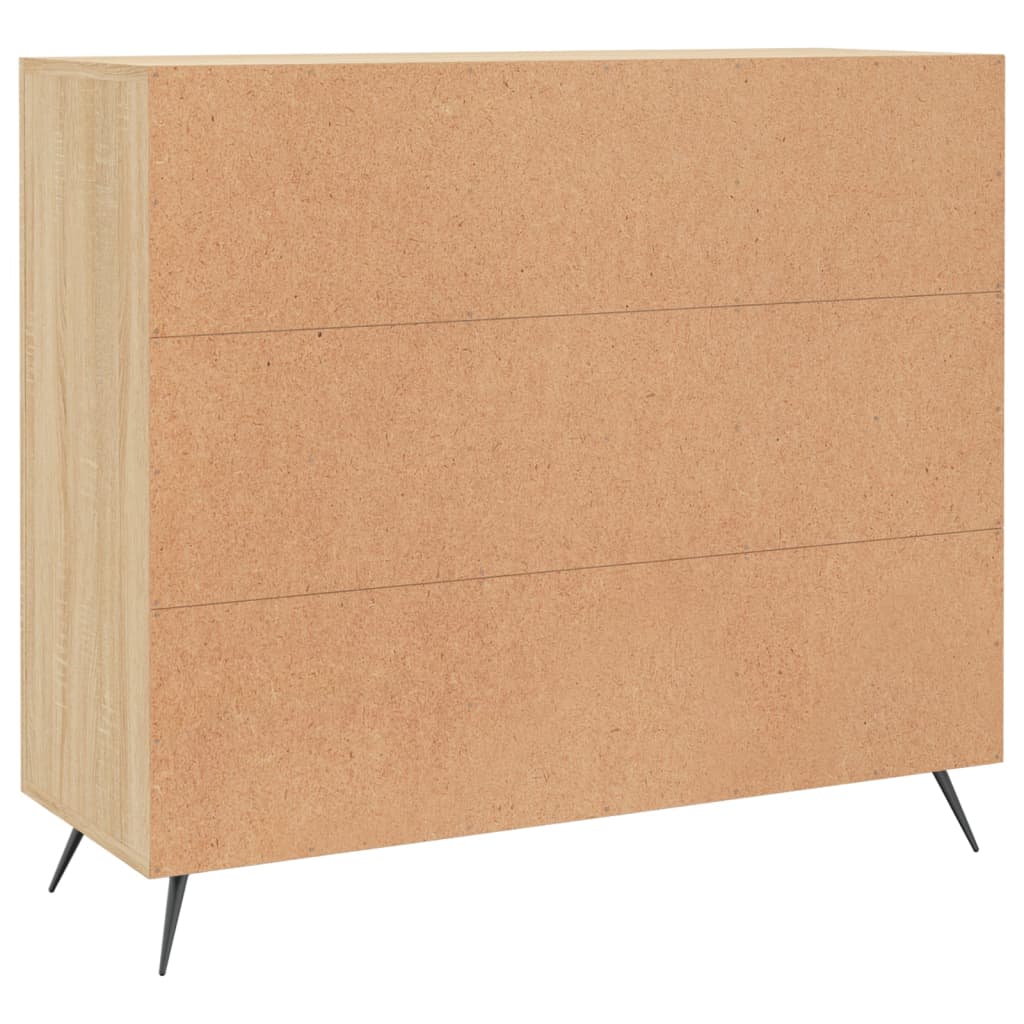 Credenza Rovere Sonoma 90x34x80 cm in Legno Multistrato