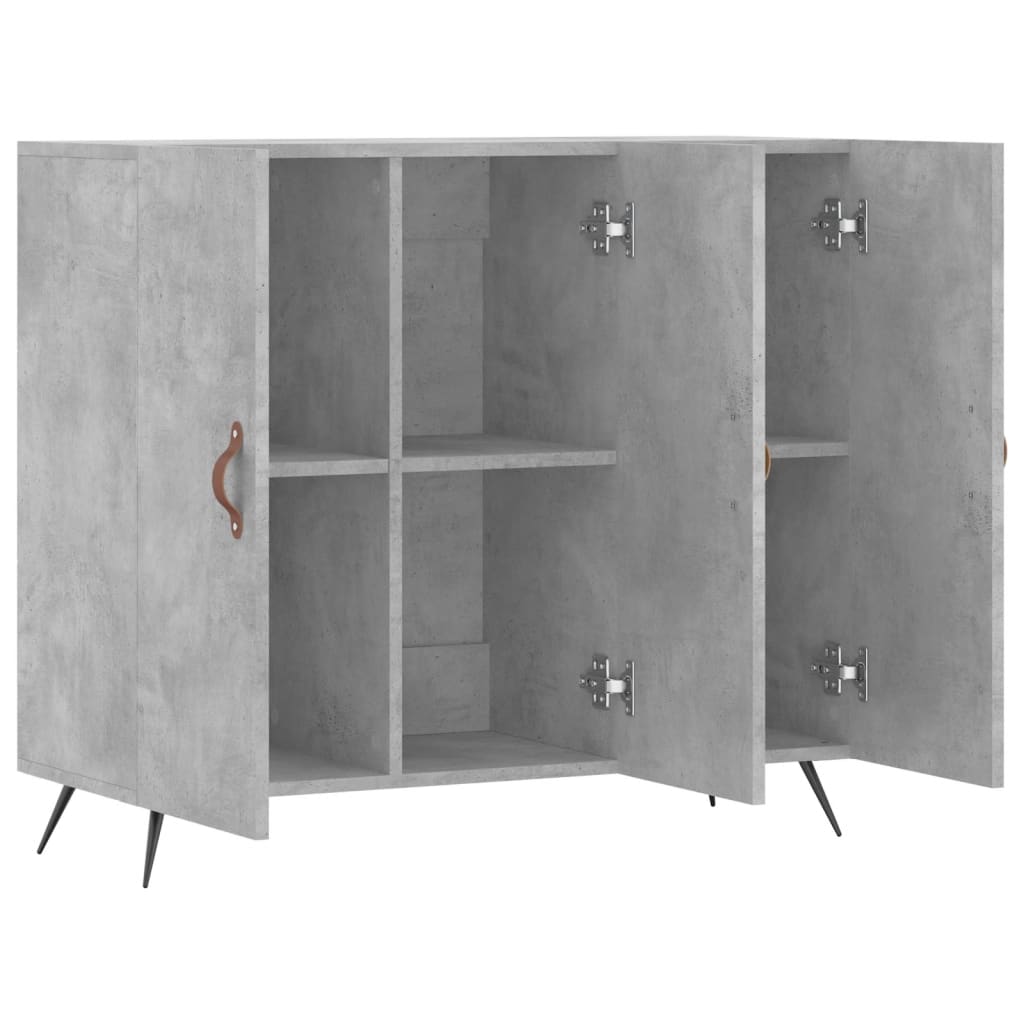Credenza Grigio Cemento 90x34x80 cm in Legno Multistrato - homemem39