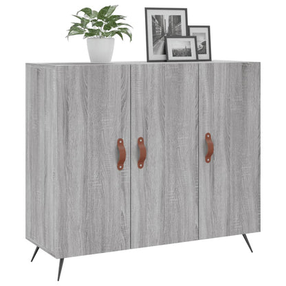 Credenza Grigio Sonoma 90x34x80 cm in Legno Multistrato - homemem39