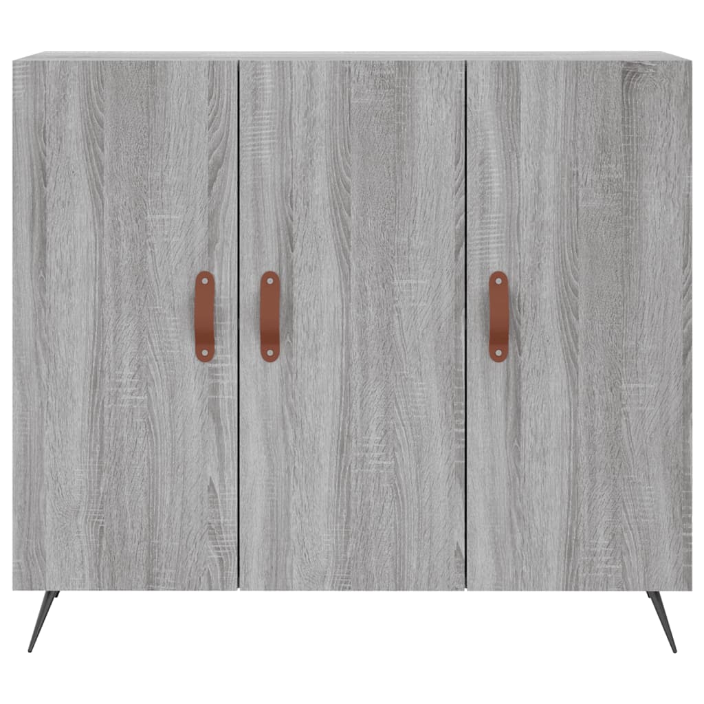 Credenza Grigio Sonoma 90x34x80 cm in Legno Multistrato - homemem39