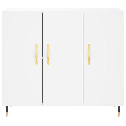 Credenza Bianca 90x34x80 cm in Legno Multistrato | homemem39