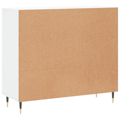 Credenza Bianca 90x34x80 cm in Legno Multistrato | homemem39