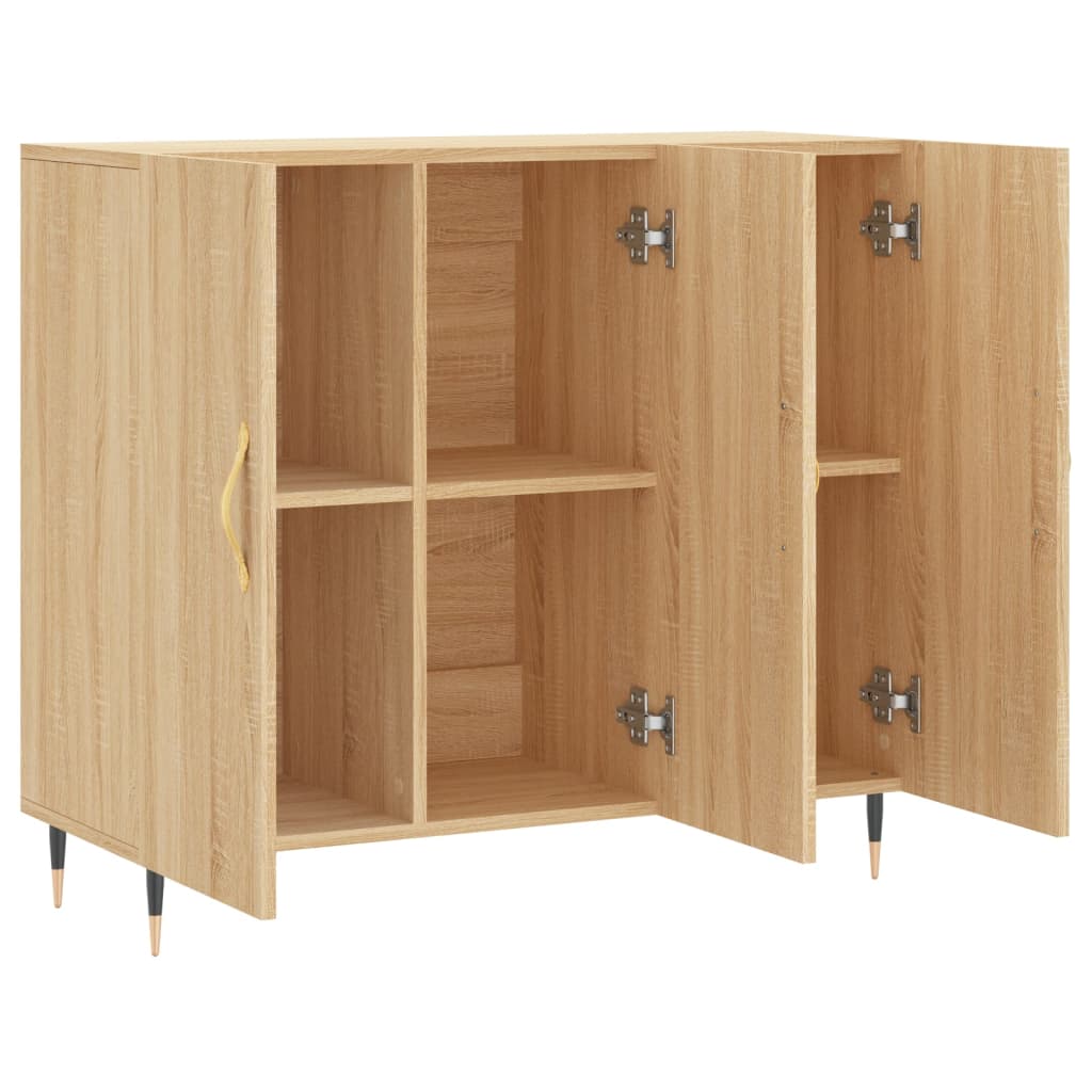 Credenza Rovere Sonoma 90x34x80 cm in Legno Multistrato - homemem39