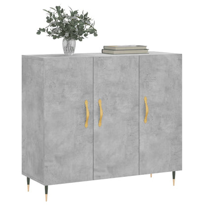 Credenza Grigio Cemento 90x34x80 cm in Legno Multistrato - homemem39