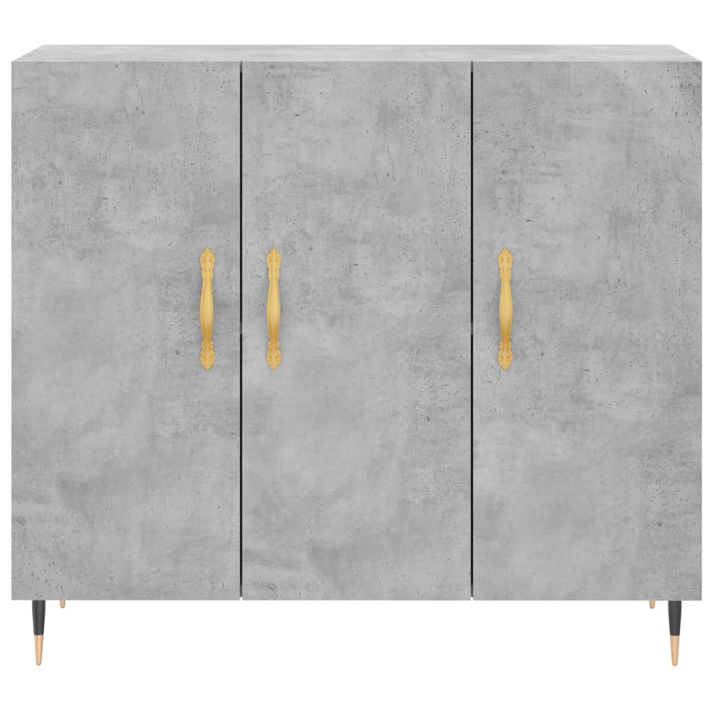 Credenza Grigio Cemento 90x34x80 cm in Legno Multistrato - homemem39