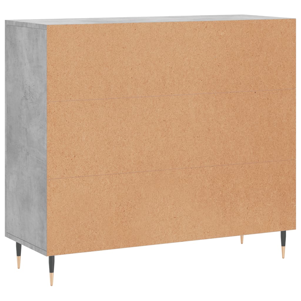 Credenza Grigio Cemento 90x34x80 cm in Legno Multistrato - homemem39