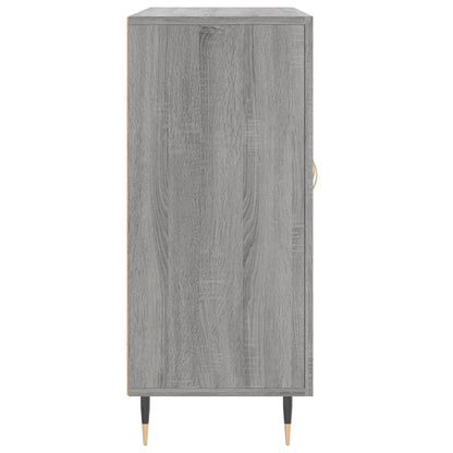 Credenza Grigio Sonoma 90x34x80 cm in Legno Multistrato