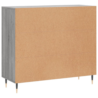 Credenza Grigio Sonoma 90x34x80 cm in Legno Multistrato