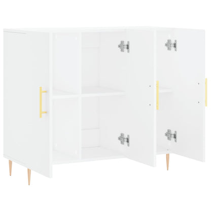 Credenza Bianca 90x34x80 cm in Legno Multistrato - homemem39