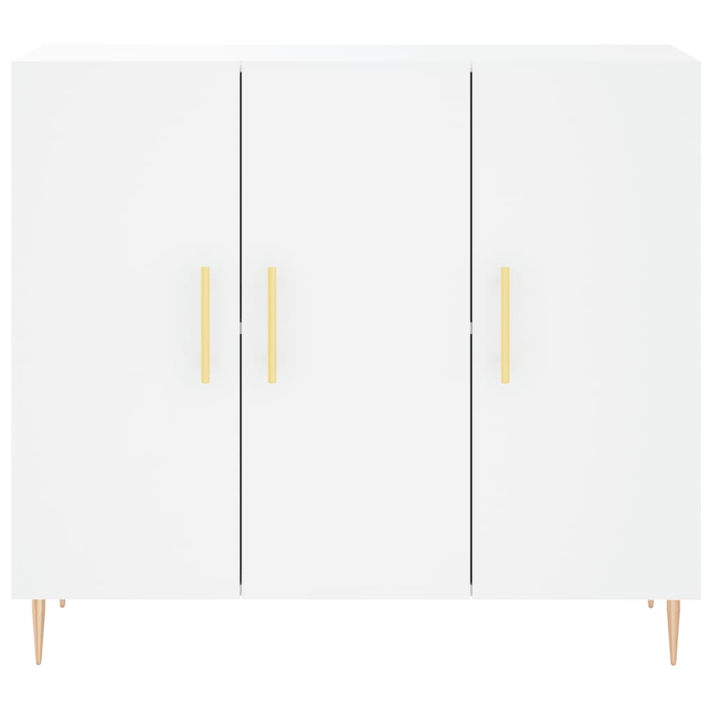 Credenza Bianca 90x34x80 cm in Legno Multistrato - homemem39