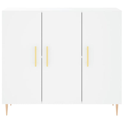 Credenza Bianca 90x34x80 cm in Legno Multistrato - homemem39