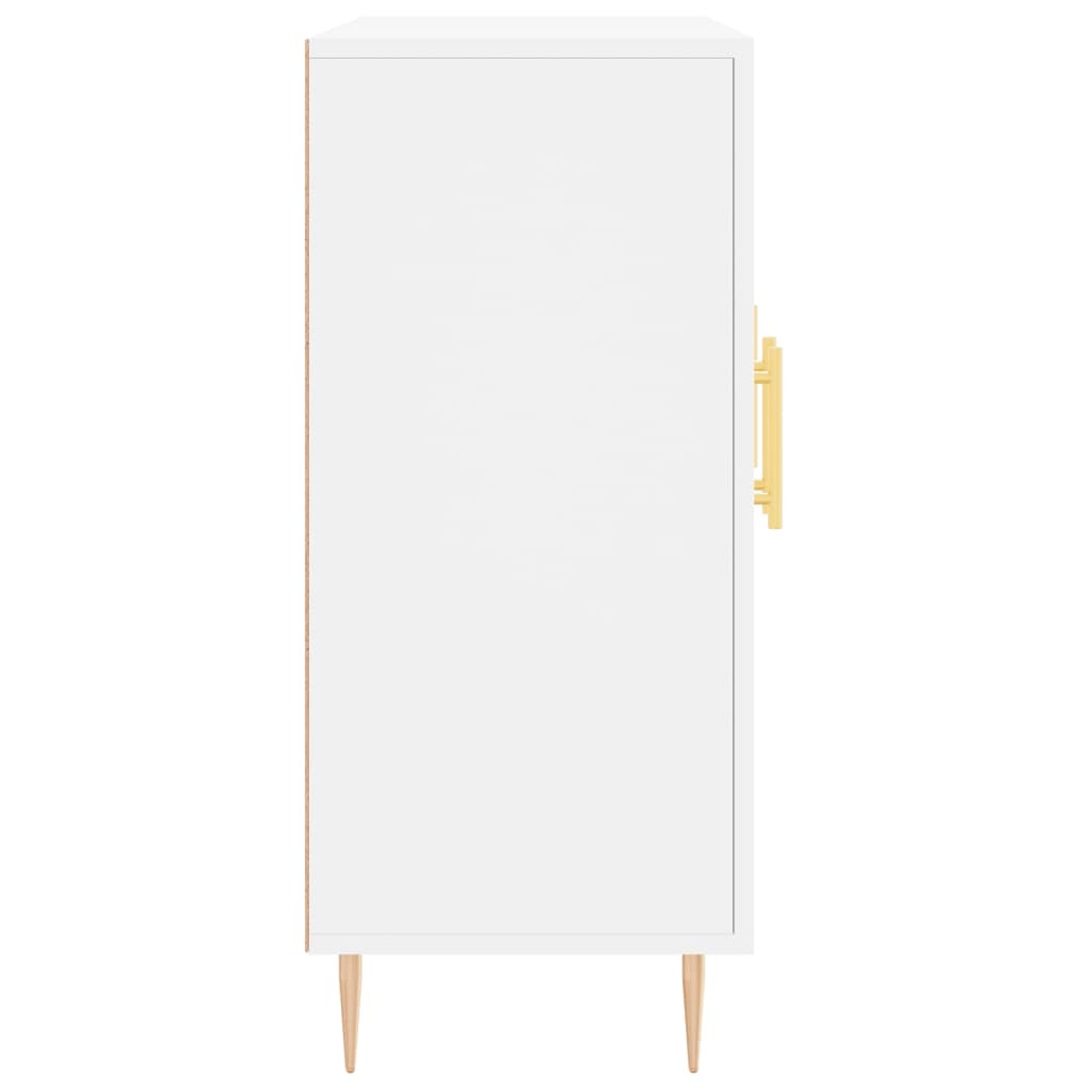 Credenza Bianca 90x34x80 cm in Legno Multistrato
