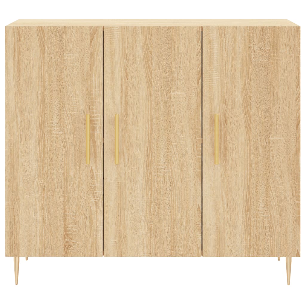 Credenza Rovere Sonoma 90x34x80 cm in Legno Multistrato - homemem39
