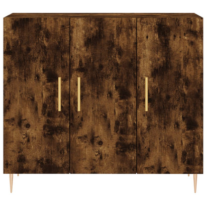 Credenza Rovere Fumo 90x34x80 cm in Legno Multistrato - homemem39