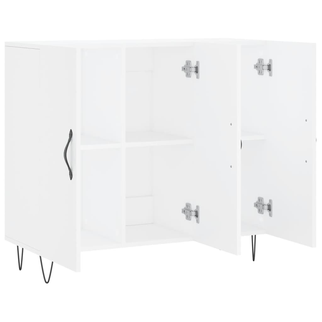 Credenza Bianca 90x34x80 cm in Legno Multistrato - homemem39