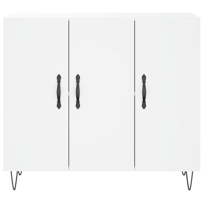 Credenza Bianca 90x34x80 cm in Legno Multistrato - homemem39